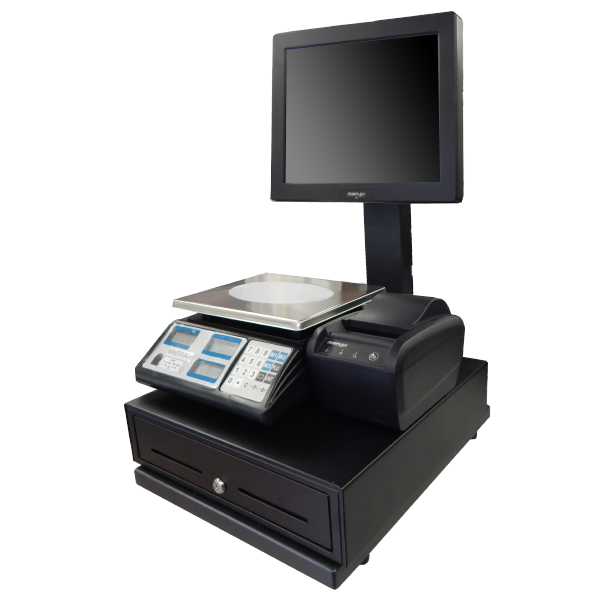 Soporte para TPV modular: cajón, impresora ticket, balanza y terminal táctil o monitor. - Imagen 2